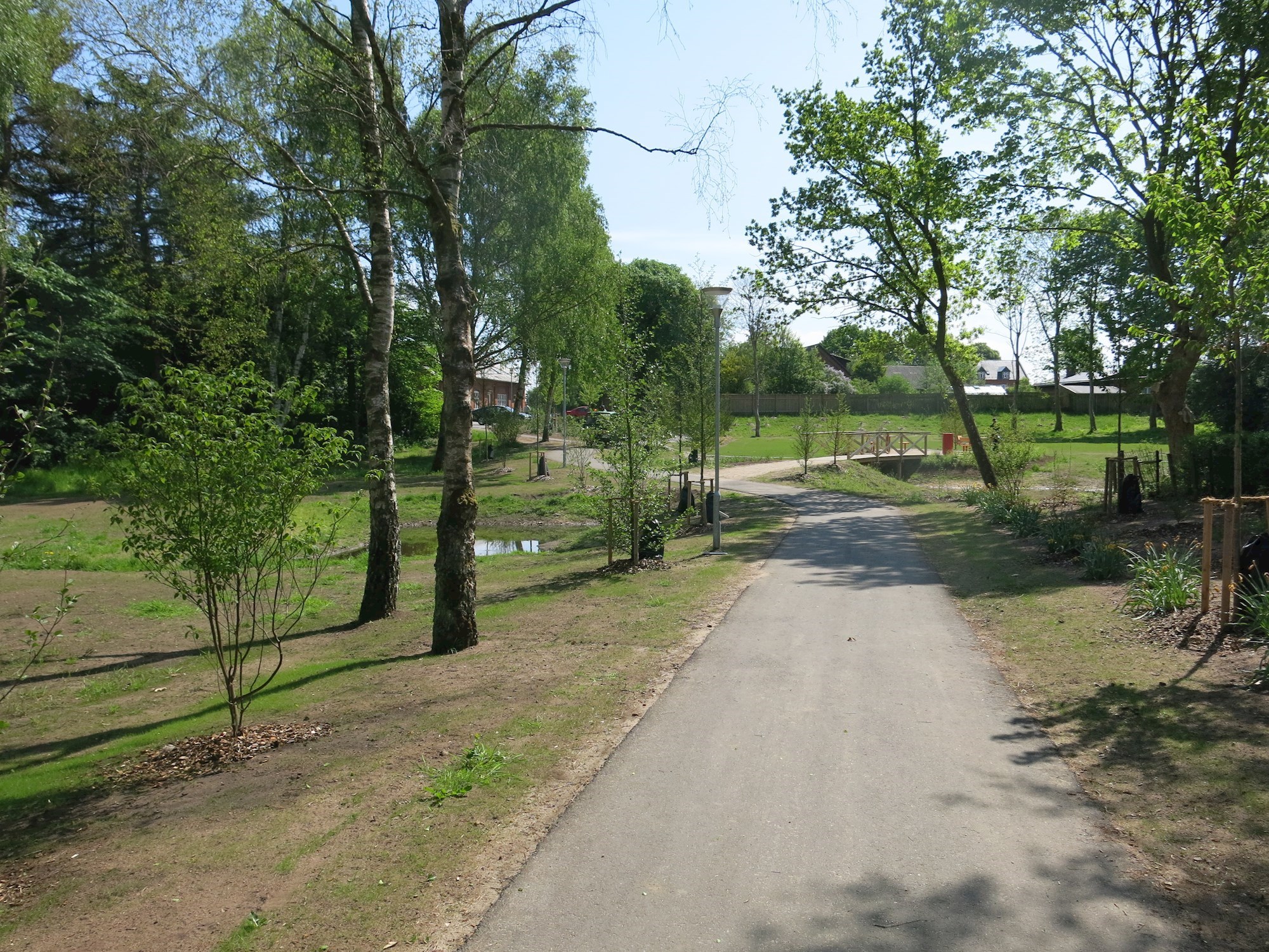 Stien igennem parken.